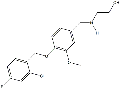 2-({4-[(2-chloro-4-fluorobenzyl)oxy]-3-methoxybenzyl}amino)ethanol 结构式