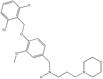 N-{4-[(2-chloro-6-fluorobenzyl)oxy]-3-methoxybenzyl}-N-[3-(4-morpholinyl)propyl]amine 结构式