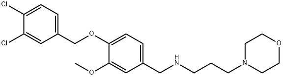 N-{4-[(3,4-dichlorobenzyl)oxy]-3-methoxybenzyl}-N-[3-(4-morpholinyl)propyl]amine 结构式