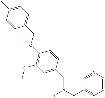 N-{3-methoxy-4-[(4-methylbenzyl)oxy]benzyl}-N-(3-pyridinylmethyl)amine 结构式