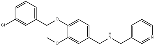 N-{4-[(3-chlorobenzyl)oxy]-3-methoxybenzyl}-N-(3-pyridinylmethyl)amine 结构式