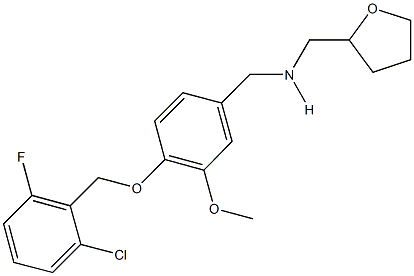 N-{4-[(2-chloro-6-fluorobenzyl)oxy]-3-methoxybenzyl}-N-(tetrahydro-2-furanylmethyl)amine 结构式