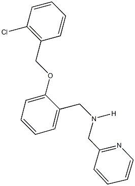 N-{2-[(2-chlorobenzyl)oxy]benzyl}-N-(2-pyridinylmethyl)amine 结构式