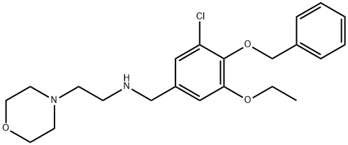 N-[4-(benzyloxy)-3-chloro-5-ethoxybenzyl]-N-[2-(4-morpholinyl)ethyl]amine 结构式