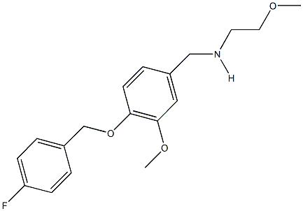 N-{4-[(4-fluorobenzyl)oxy]-3-methoxybenzyl}-N-(2-methoxyethyl)amine 结构式