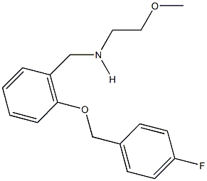 N-{2-[(4-fluorobenzyl)oxy]benzyl}-N-(2-methoxyethyl)amine 结构式