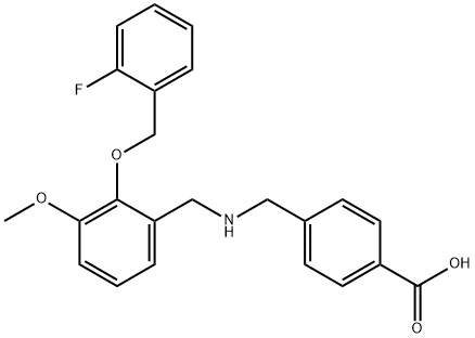 4-[({2-[(2-fluorobenzyl)oxy]-3-methoxybenzyl}amino)methyl]benzoic acid 结构式