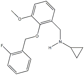 N-cyclopropyl-N-{2-[(2-fluorobenzyl)oxy]-3-methoxybenzyl}amine 结构式