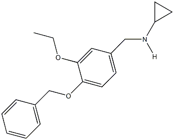 N-[4-(benzyloxy)-3-ethoxybenzyl]-N-cyclopropylamine 结构式
