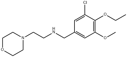 N-(3-chloro-4-ethoxy-5-methoxybenzyl)-N-[2-(4-morpholinyl)ethyl]amine 结构式