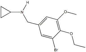 N-(3-bromo-4-ethoxy-5-methoxybenzyl)-N-cyclopropylamine 结构式