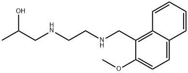 1-[(2-{[(2-methoxy-1-naphthyl)methyl]amino}ethyl)amino]-2-propanol 结构式
