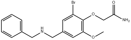 2-{4-[(benzylamino)methyl]-2-bromo-6-methoxyphenoxy}acetamide 结构式