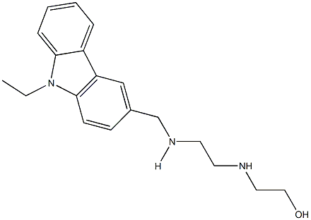 2-[(2-{[(9-ethyl-9H-carbazol-3-yl)methyl]amino}ethyl)amino]ethanol 结构式