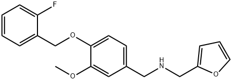 N-{4-[(2-fluorobenzyl)oxy]-3-methoxybenzyl}-N-(2-furylmethyl)amine 结构式