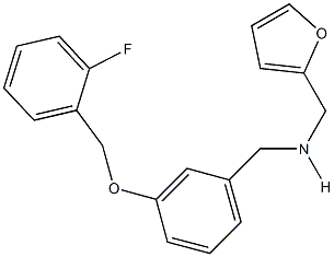 N-{3-[(2-fluorobenzyl)oxy]benzyl}-N-(2-furylmethyl)amine 结构式