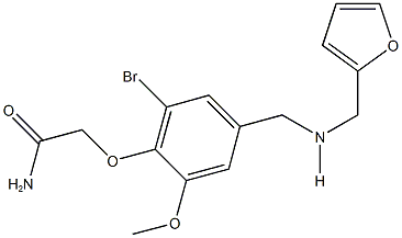 2-(2-bromo-4-{[(2-furylmethyl)amino]methyl}-6-methoxyphenoxy)acetamide 结构式