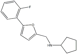 N-cyclopentyl-N-{[5-(2-fluorophenyl)-2-furyl]methyl}amine 结构式