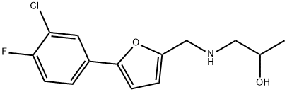 1-({[5-(3-chloro-4-fluorophenyl)-2-furyl]methyl}amino)-2-propanol 结构式