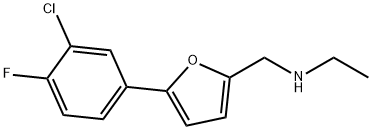 N-{[5-(3-chloro-4-fluorophenyl)-2-furyl]methyl}-N-ethylamine 结构式