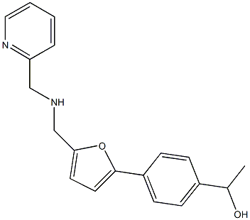 1-[4-(5-{[(2-pyridinylmethyl)amino]methyl}-2-furyl)phenyl]ethanol 结构式