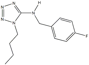 1-butyl-N-(4-fluorobenzyl)-1H-tetraazol-5-amine 结构式