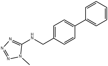N-([1,1'-biphenyl]-4-ylmethyl)-N-(1-methyl-1H-tetraazol-5-yl)amine 结构式