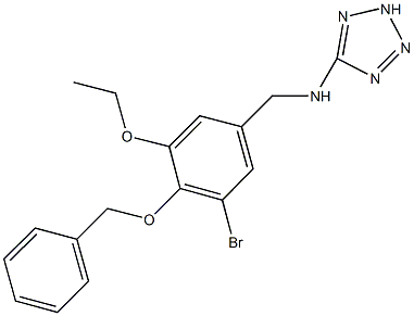 N-[4-(benzyloxy)-3-bromo-5-ethoxybenzyl]-N-(2H-tetraazol-5-yl)amine 结构式