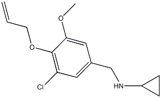 N-[4-(allyloxy)-3-chloro-5-methoxybenzyl]-N-cyclopropylamine 结构式
