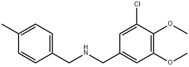 N-(3-chloro-4,5-dimethoxybenzyl)-N-(4-methylbenzyl)amine 结构式