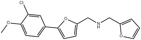 N-{[5-(3-chloro-4-methoxyphenyl)-2-furyl]methyl}-N-(2-furylmethyl)amine 结构式