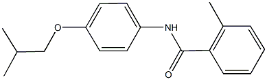 N-(4-isobutoxyphenyl)-2-methylbenzamide 结构式