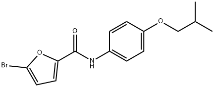 5-bromo-N-(4-isobutoxyphenyl)-2-furamide 结构式