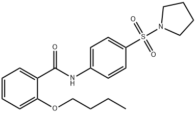 2-butoxy-N-[4-(1-pyrrolidinylsulfonyl)phenyl]benzamide 结构式
