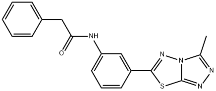 N-[3-(3-methyl[1,2,4]triazolo[3,4-b][1,3,4]thiadiazol-6-yl)phenyl]-2-phenylacetamide 结构式