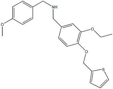 N-[3-ethoxy-4-(2-thienylmethoxy)benzyl]-N-(4-methoxybenzyl)amine 结构式