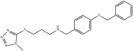 N-[4-(benzyloxy)benzyl]-N-{3-[(1-methyl-1H-tetraazol-5-yl)sulfanyl]propyl}amine 结构式