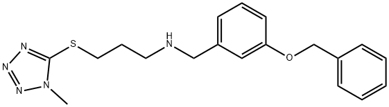N-[3-(benzyloxy)benzyl]-N-{3-[(1-methyl-1H-tetraazol-5-yl)sulfanyl]propyl}amine 结构式