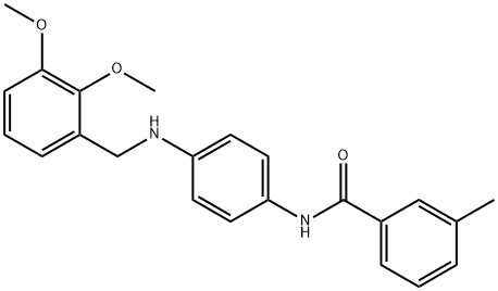 N-{4-[(2,3-dimethoxybenzyl)amino]phenyl}-3-methylbenzamide 结构式