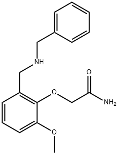 2-{2-[(benzylamino)methyl]-6-methoxyphenoxy}acetamide 结构式