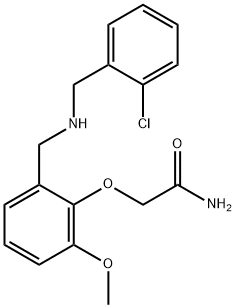 2-(2-{[(2-chlorobenzyl)amino]methyl}-6-methoxyphenoxy)acetamide 结构式