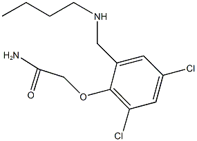 2-{2-[(butylamino)methyl]-4,6-dichlorophenoxy}acetamide 结构式