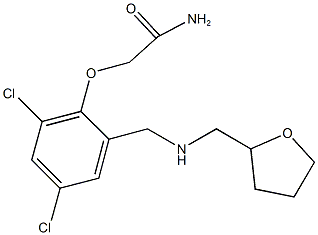 2-(2,4-dichloro-6-{[(tetrahydro-2-furanylmethyl)amino]methyl}phenoxy)acetamide 结构式