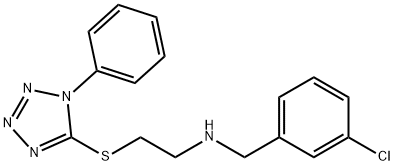 N-(3-chlorobenzyl)-N-{2-[(1-phenyl-1H-tetraazol-5-yl)sulfanyl]ethyl}amine 结构式