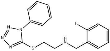 N-(2-fluorobenzyl)-N-{2-[(1-phenyl-1H-tetraazol-5-yl)sulfanyl]ethyl}amine 结构式