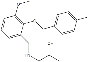1-({3-methoxy-2-[(4-methylbenzyl)oxy]benzyl}amino)-2-propanol 结构式