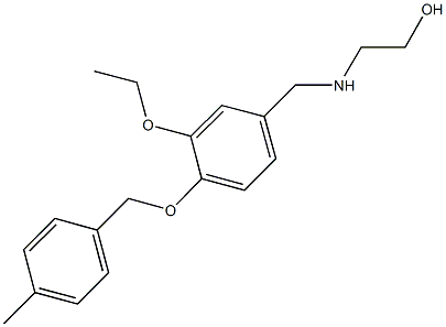 2-({3-ethoxy-4-[(4-methylbenzyl)oxy]benzyl}amino)ethanol 结构式