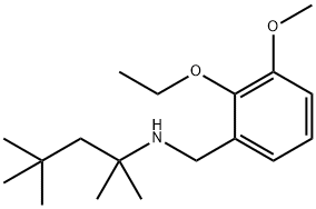 N-(2-ethoxy-3-methoxybenzyl)-N-(1,1,3,3-tetramethylbutyl)amine 结构式