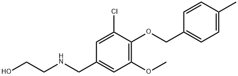 2-({3-chloro-5-methoxy-4-[(4-methylbenzyl)oxy]benzyl}amino)ethanol 结构式
