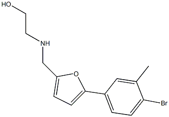 2-({[5-(4-bromo-3-methylphenyl)-2-furyl]methyl}amino)ethanol 结构式